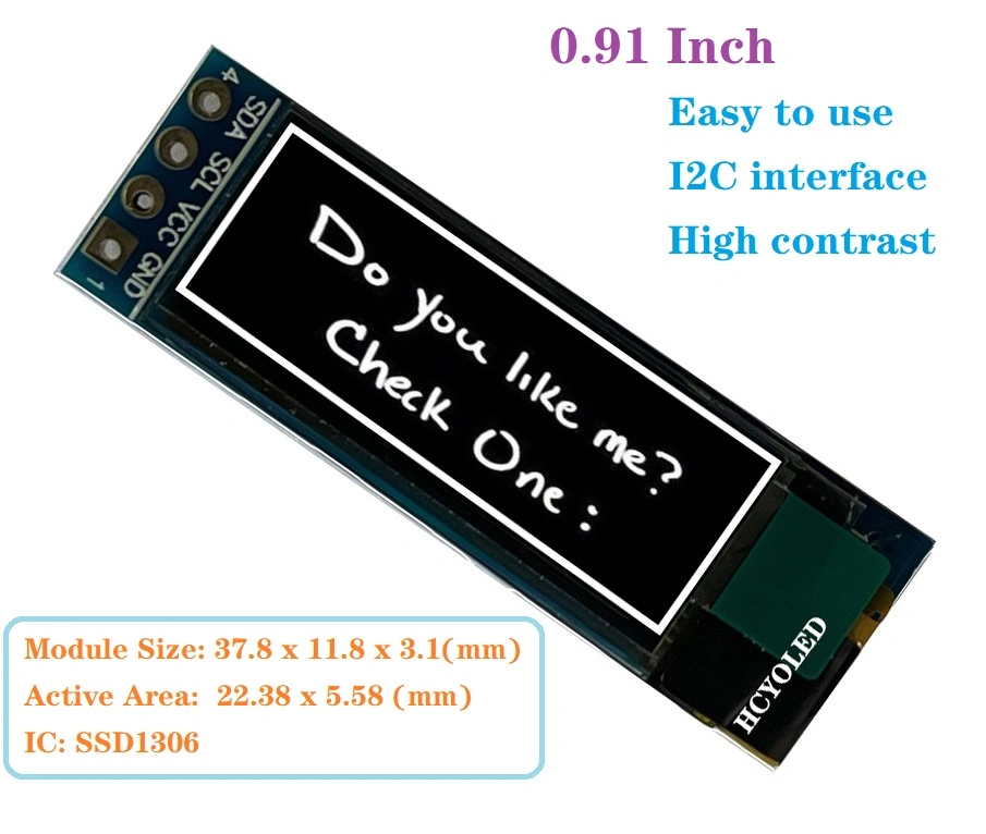 Introducing Our Latest Tiny OLED Display OLED Module Featuring a 0.91-Inch 128X32 Resolution, and Powered by SSD1306