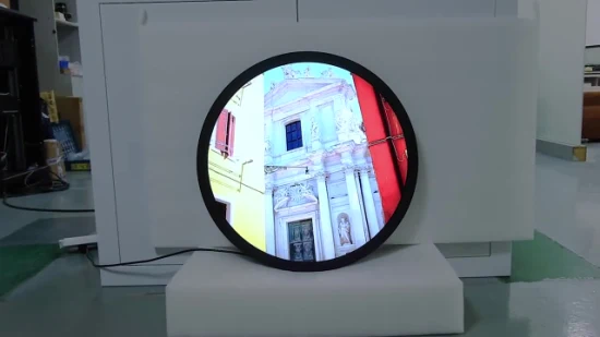 23,6-Zoll-Bildschirm-Logo, rundes LCD-Panel, Werbedisplay mit IPS-Technologie, digitale Beschilderung