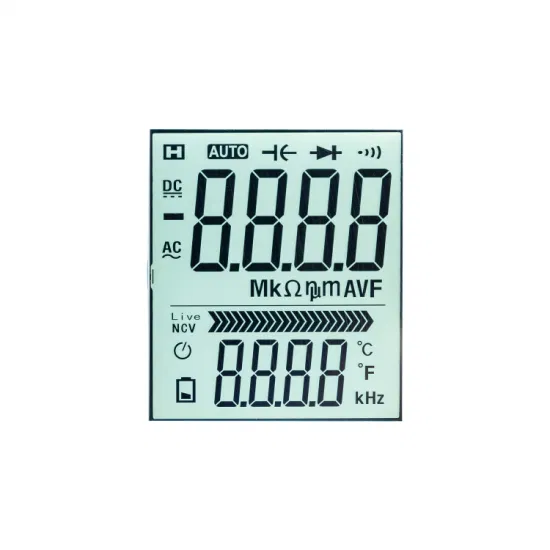 Benutzerdefiniertes negativ durchlässiges Tn Htn Stn FSTN-Segment-LCD für die Anzeige von Stirnthermometern